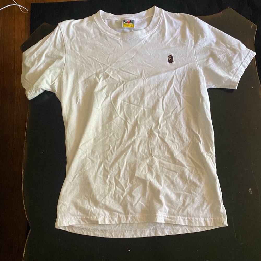 WHITE BAPE SHIRT LARGE